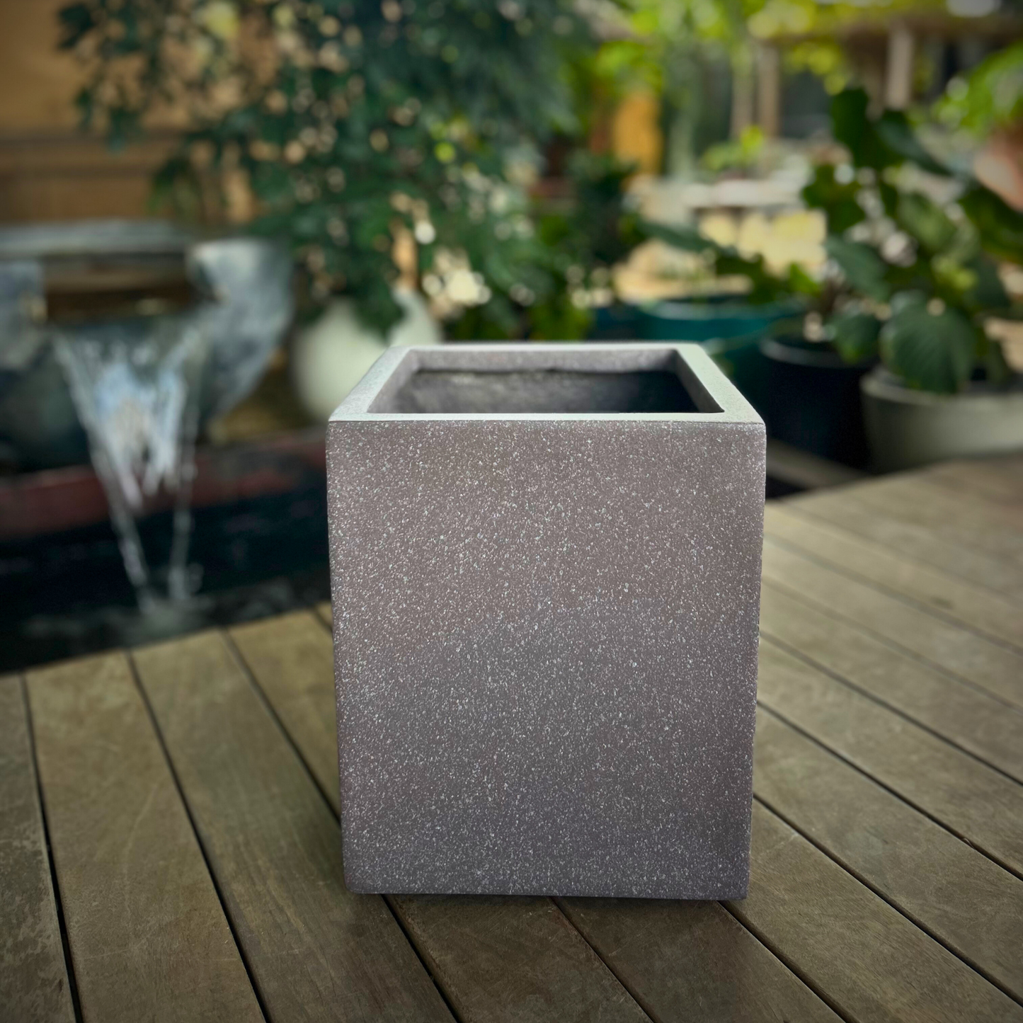 Cube-Shaped Fiber Planter