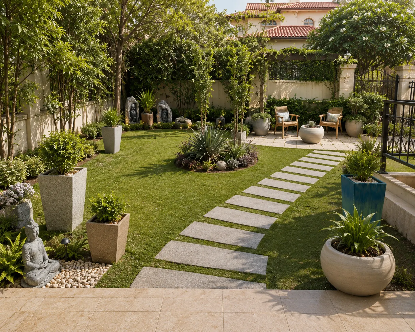 A villa garden, brought back to life — after