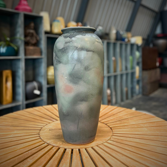 Glossy Grey Ceramic Vase