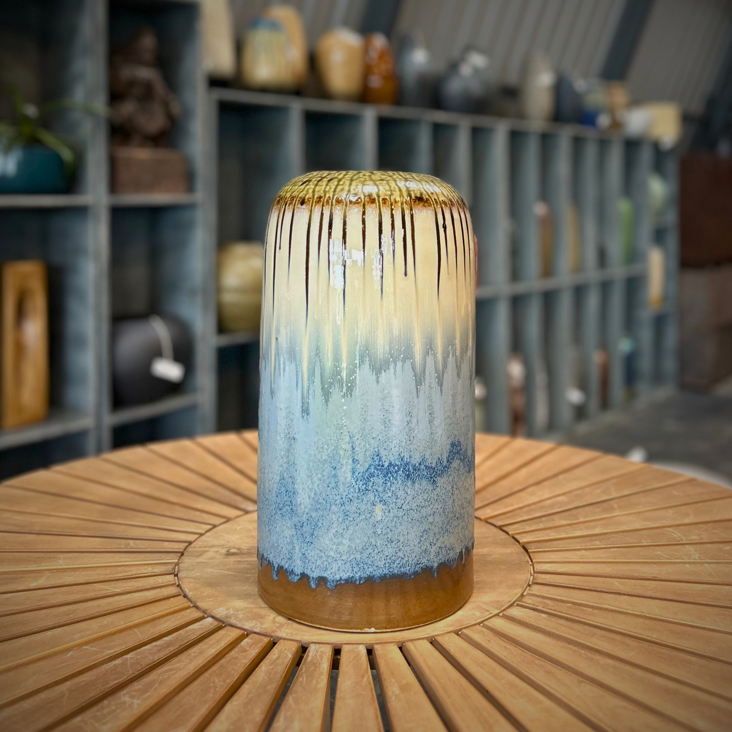 Marble-Effect Ceramic Vase