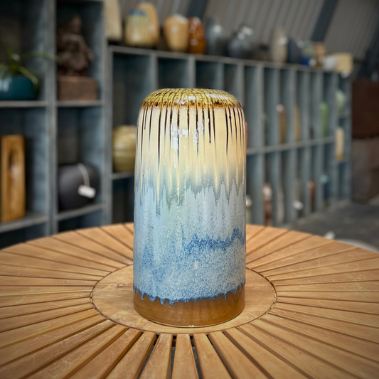 Marble-Effect Ceramic Vase