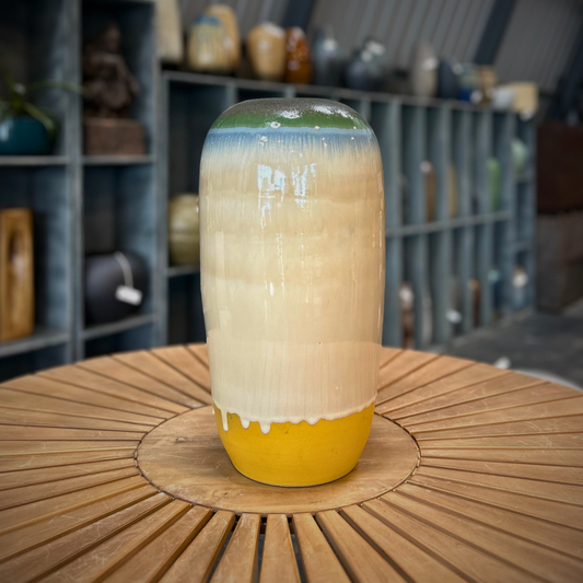 Marble-Effect Ceramic Vase