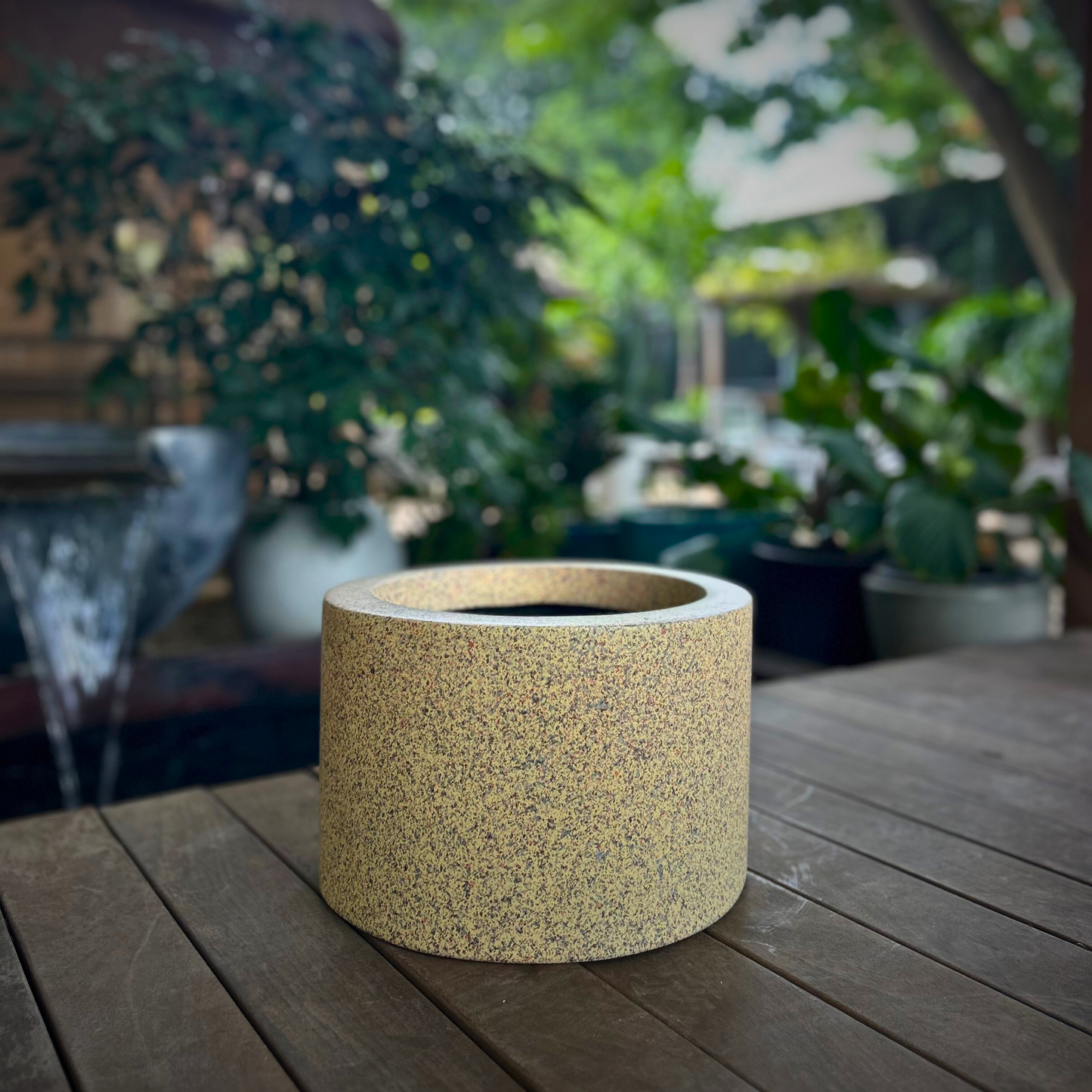 Round Charcoal Planter