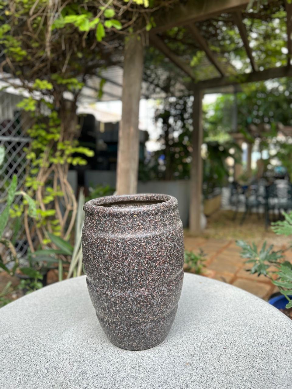 Grey Stone Fiber Planter