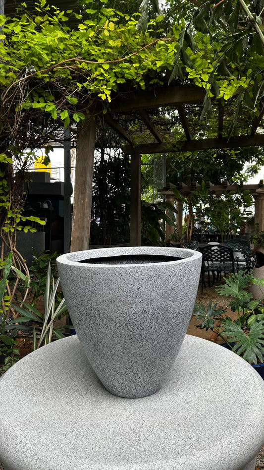 Textured White &amp; Grey Stone Effect Planter
