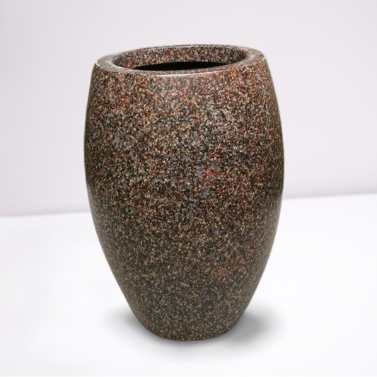 Textured Rust Black Stone Effect Planter