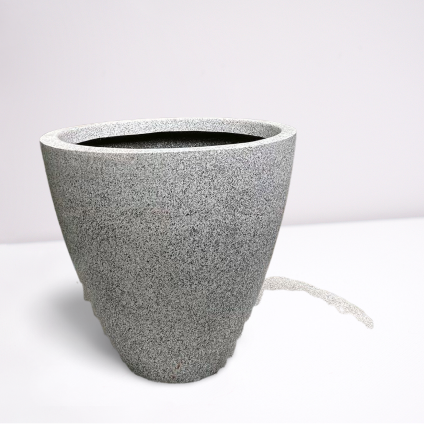 Textured White &amp; Grey Stone Effect Planter
