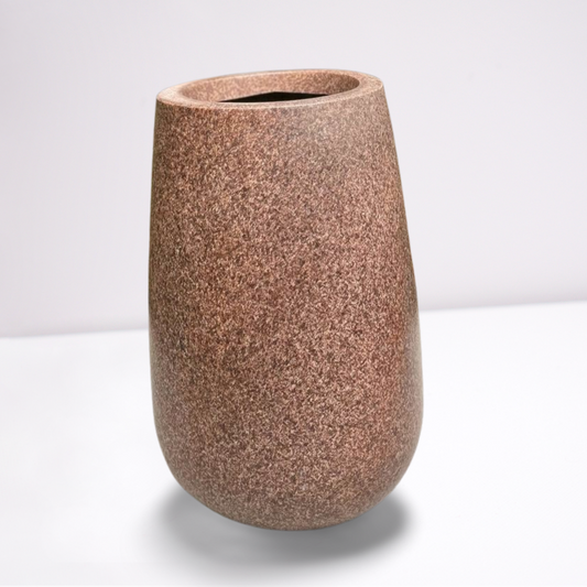 Textured Brown Stone Effect Planter