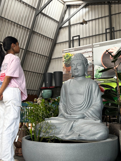 Large Fiber Buddha Sculpture